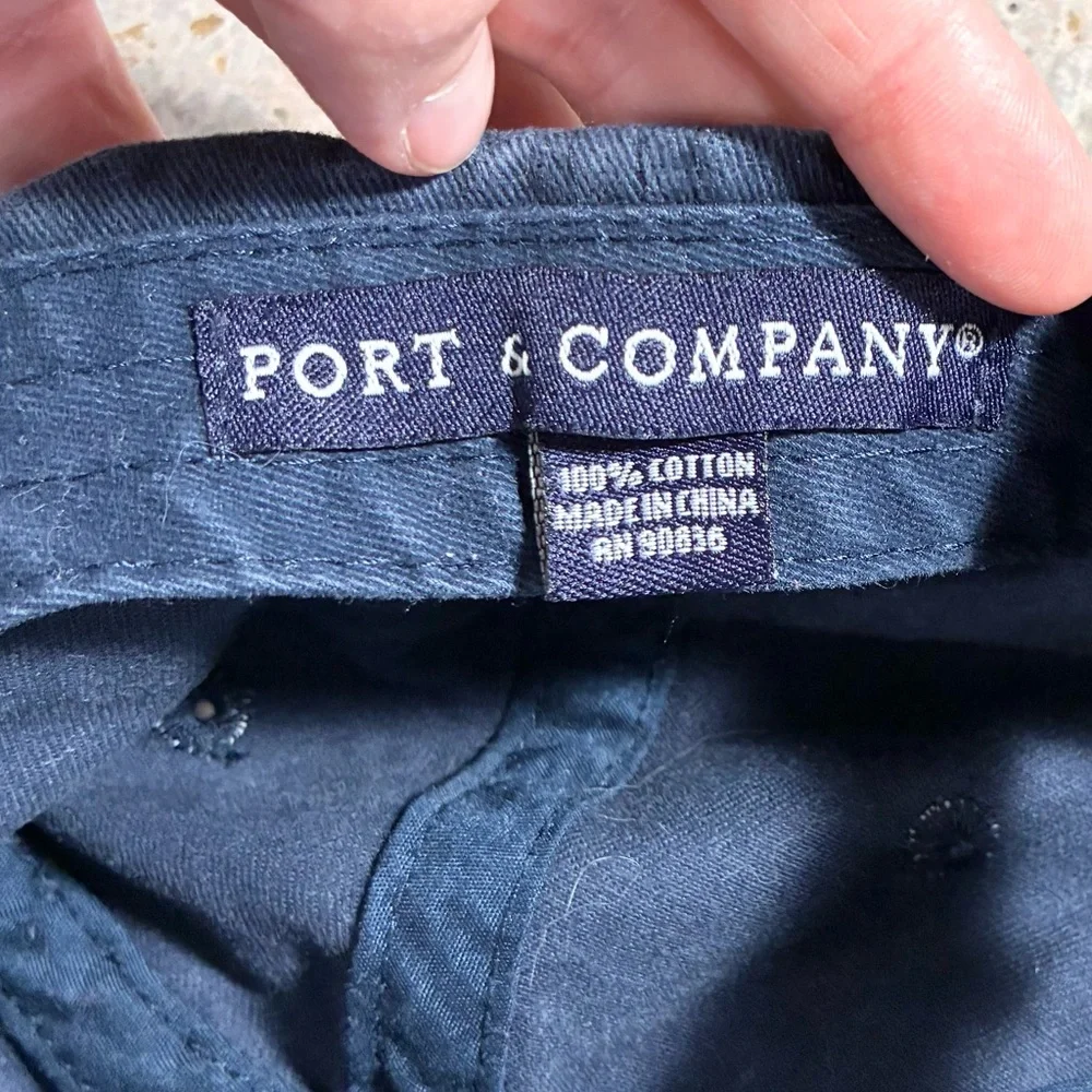 Y2K UNCW Wilmington Port & Company Navy Cap Vintage Youth Sized